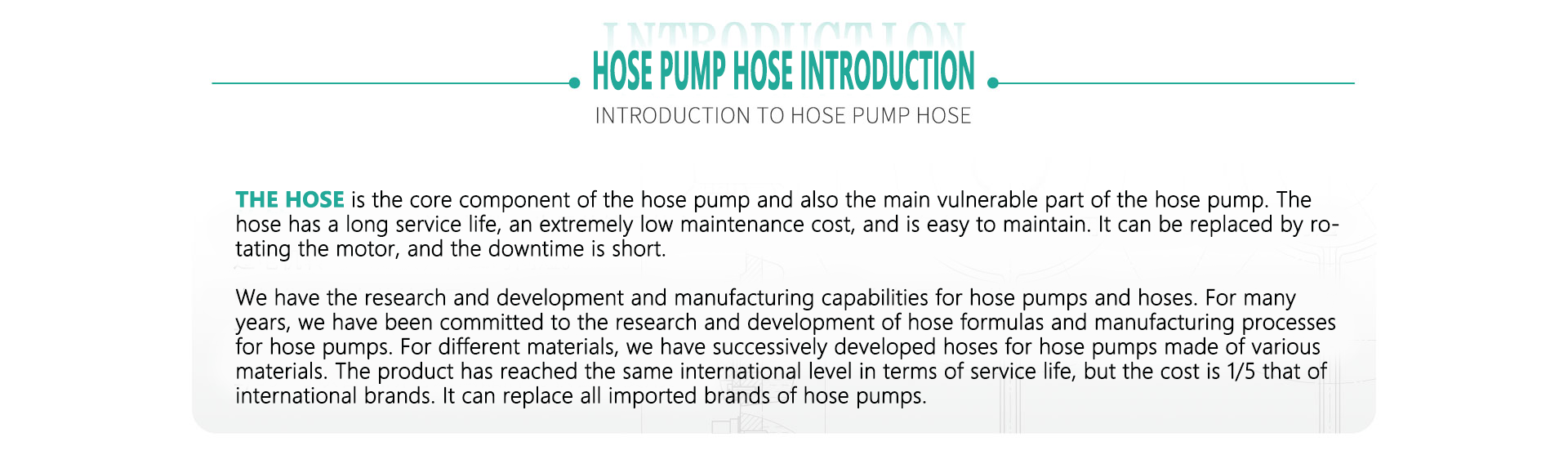 hose for peristaltic hose pump and hose for squeese pump